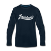 Louisiana Long Sleeve T-Shirt - Hand Lettered Unisex Louisiana Long Sleeve Shirt - deep navy
