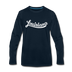 Louisiana Long Sleeve T-Shirt - Hand Lettered Unisex Louisiana Long Sleeve Shirt - deep navy