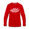 New Mexico Long Sleeve T-Shirt - Hand Lettered Unisex New Mexico Long Sleeve Shirt - red