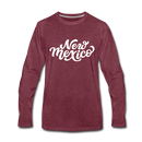 New Mexico Long Sleeve T-Shirt - Hand Lettered Unisex New Mexico Long Sleeve Shirt - heather burgundy