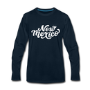 New Mexico Long Sleeve T-Shirt - Hand Lettered Unisex New Mexico Long Sleeve Shirt - deep navy