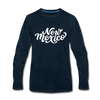 New Mexico Long Sleeve T-Shirt - Hand Lettered Unisex New Mexico Long Sleeve Shirt - deep navy