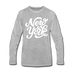 New York Long Sleeve T-Shirt - Hand Lettered Unisex New York Long Sleeve Shirt - heather gray