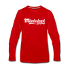 Mississippi Long Sleeve T-Shirt - Hand Lettered Unisex Mississippi Long Sleeve Shirt - red