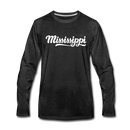 Mississippi Long Sleeve T-Shirt - Hand Lettered Unisex Mississippi Long Sleeve Shirt - charcoal gray