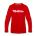 Montana Long Sleeve T-Shirt - Hand Lettered Unisex Montana Long Sleeve Shirt - red