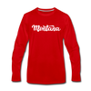 Montana Long Sleeve T-Shirt - Hand Lettered Unisex Montana Long Sleeve Shirt - red