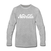Nevada Long Sleeve T-Shirt - Hand Lettered Unisex Nevada Long Sleeve Shirt - heather gray