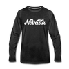 Nevada Long Sleeve T-Shirt - Hand Lettered Unisex Nevada Long Sleeve Shirt - charcoal gray