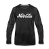 Nevada Long Sleeve T-Shirt - Hand Lettered Unisex Nevada Long Sleeve Shirt - charcoal gray