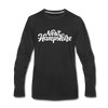 New Hampshire Long Sleeve T-Shirt - Hand Lettered Unisex New Hampshire Long Sleeve Shirt - black
