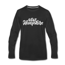 New Hampshire Long Sleeve T-Shirt - Hand Lettered Unisex New Hampshire Long Sleeve Shirt - black