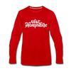 New Hampshire Long Sleeve T-Shirt - Hand Lettered Unisex New Hampshire Long Sleeve Shirt - red