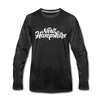 New Hampshire Long Sleeve T-Shirt - Hand Lettered Unisex New Hampshire Long Sleeve Shirt - charcoal gray