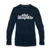 New Hampshire Long Sleeve T-Shirt - Hand Lettered Unisex New Hampshire Long Sleeve Shirt - deep navy
