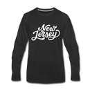 New Jersey Long Sleeve T-Shirt - Hand Lettered Unisex New Jersey Long Sleeve Shirt - black
