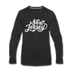New Jersey Long Sleeve T-Shirt - Hand Lettered Unisex New Jersey Long Sleeve Shirt - black