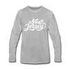 New Jersey Long Sleeve T-Shirt - Hand Lettered Unisex New Jersey Long Sleeve Shirt - heather gray
