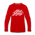 New Jersey Long Sleeve T-Shirt - Hand Lettered Unisex New Jersey Long Sleeve Shirt - red