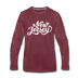 New Jersey Long Sleeve T-Shirt - Hand Lettered Unisex New Jersey Long Sleeve Shirt - heather burgundy
