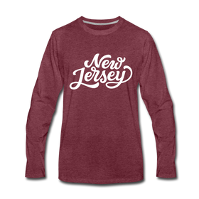 New Jersey Long Sleeve T-Shirt - Hand Lettered Unisex New Jersey Long Sleeve Shirt