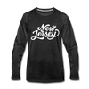 New Jersey Long Sleeve T-Shirt - Hand Lettered Unisex New Jersey Long Sleeve Shirt - charcoal gray