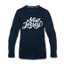 New Jersey Long Sleeve T-Shirt - Hand Lettered Unisex New Jersey Long Sleeve Shirt - deep navy