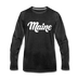 Maine Long Sleeve T-Shirt - Hand Lettered Unisex Maine Long Sleeve Shirt - charcoal gray
