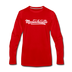 Massachusetts Long Sleeve T-Shirt - Hand Lettered Unisex Massachusetts Long Sleeve Shirt - red
