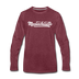 Massachusetts Long Sleeve T-Shirt - Hand Lettered Unisex Massachusetts Long Sleeve Shirt - heather burgundy