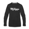 Michigan Long Sleeve T-Shirt - Hand Lettered Unisex Michigan Long Sleeve Shirt - black