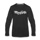 Minnesota Long Sleeve T-Shirt - Hand Lettered Unisex Minnesota Long Sleeve Shirt - black