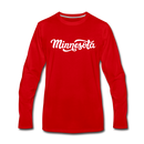 Minnesota Long Sleeve T-Shirt - Hand Lettered Unisex Minnesota Long Sleeve Shirt - red