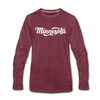 Minnesota Long Sleeve T-Shirt - Hand Lettered Unisex Minnesota Long Sleeve Shirt - heather burgundy