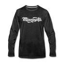 Minnesota Long Sleeve T-Shirt - Hand Lettered Unisex Minnesota Long Sleeve Shirt - charcoal gray