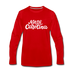 North Carolina Long Sleeve T-Shirt - Hand Lettered Unisex North Carolina Long Sleeve Shirt - red