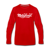 Maryland Long Sleeve T-Shirt - Hand Lettered Unisex Maryland Long Sleeve Shirt - red