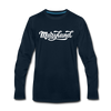 Maryland Long Sleeve T-Shirt - Hand Lettered Unisex Maryland Long Sleeve Shirt - deep navy