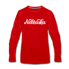 Nebraska Long Sleeve T-Shirt - Hand Lettered Unisex Nebraska Long Sleeve Shirt - red