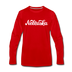 Nebraska Long Sleeve T-Shirt - Hand Lettered Unisex Nebraska Long Sleeve Shirt - red
