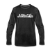 Nebraska Long Sleeve T-Shirt - Hand Lettered Unisex Nebraska Long Sleeve Shirt - charcoal gray