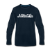Nebraska Long Sleeve T-Shirt - Hand Lettered Unisex Nebraska Long Sleeve Shirt - deep navy