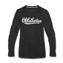 Oklahoma Long Sleeve T-Shirt - Hand Lettered Unisex Oklahoma Long Sleeve Shirt - black