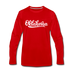 Oklahoma Long Sleeve T-Shirt - Hand Lettered Unisex Oklahoma Long Sleeve Shirt - red