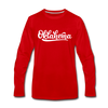 Oklahoma Long Sleeve T-Shirt - Hand Lettered Unisex Oklahoma Long Sleeve Shirt - red