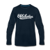 Oklahoma Long Sleeve T-Shirt - Hand Lettered Unisex Oklahoma Long Sleeve Shirt - deep navy