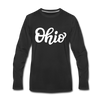 Ohio Long Sleeve T-Shirt - Hand Lettered Unisex Ohio Long Sleeve Shirt - black