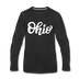 Ohio Long Sleeve T-Shirt - Hand Lettered Unisex Ohio Long Sleeve Shirt - black
