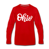 Ohio Long Sleeve T-Shirt - Hand Lettered Unisex Ohio Long Sleeve Shirt - red