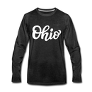 Ohio Long Sleeve T-Shirt - Hand Lettered Unisex Ohio Long Sleeve Shirt - charcoal gray